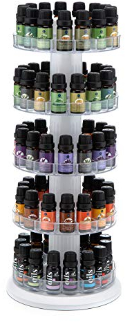 J JACKCUBE DESIGN MK505A Présentoir rotatif en acrylique pour 75 bouteilles de peinture, épices, maquillage, vernis à ongles 5 niveaux