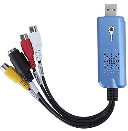 Annadue Videoaufnahmekarte, USB 2.0 Video Capture Kartenkonverter, VHS VCR DVD zu Digital Konverter, Unterstützung Globaler Videosysteme, für Computer, Laptop usw.