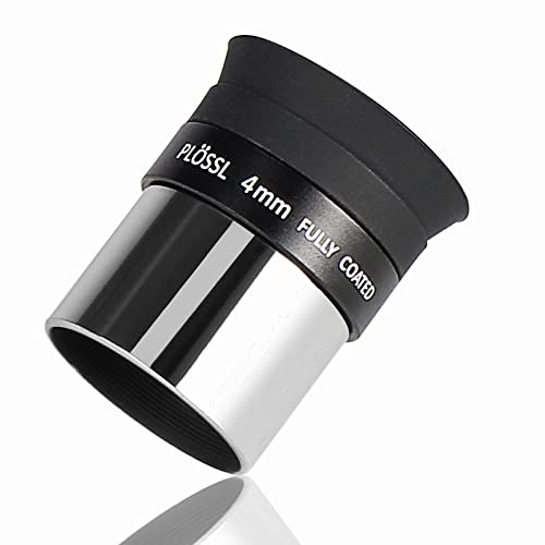 SOLOMARK 4mm 3.2 cm vollvergütetes Plossl Teleskop Okular - 4-Element Plossl Design - mit Filtergewinde und Staubkappen