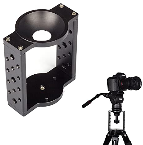 65mm/75mm Tripod Head Bowl Riser,Aluminium Half Ball Flat to Bowl Adapter Converter Riser for Manfrotto Video Camera Tripod Fluid Head DSLR Rail Slider …