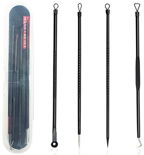 SZXMDKH Kit di strumenti per punti neri, aghi per acne in acciaio inossidabile, strumento per spremere punti a doppio lato, kit di strumenti per la rimozione dei brufoli, rimozione dei punti bianchi..
