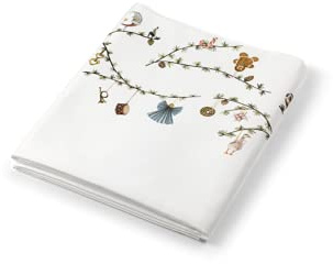 Kähler Tischdecke 150x270 cm Hammershøi Christmas Dänisches Design, Weiss