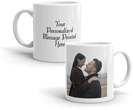 Fully Personalised Photo & Text Coffee Cup, Premium White Ceramic Coffee Mug – 11oz, Durable Glossy Finish, Perfect Personalised Gifts for Every Occasion, Home, Office & Travel