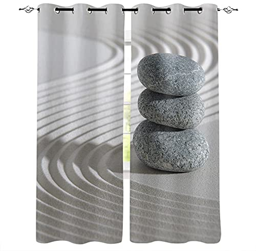 MTBDDyyds Verdunkelungsvorhänge 3D Drucken 270X245Cm Grau Stein Textur Verdunklungsvorhänge Kinderzimmer 2 Stück Vorhang Blickdicht Ösenschal Kindergardinen Junge Verdunklungsgardine