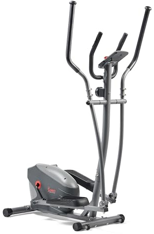 Sunny Health & Fitness Performance Kompaktes Ellipsentrainer mit 8-stufig verstellbarem Widerstand, Pulssensor, SunnyFit App – SF-E320033