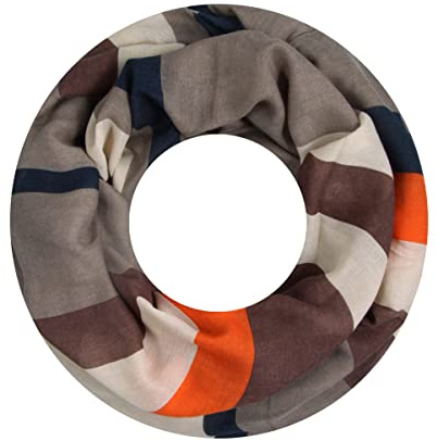 Majea Damen Loop Schal Schlauchschal Halstuch (880027) (beige 1)