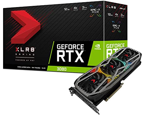 PNY GeForce RTX™ 3080 12GB XLR8 Gaming EPIC-X REVEL™ Triple Fan LHR Graphic Card (Renewed)