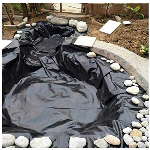 Lona Estanque PVC Revestimiento para Estanques con Capa Base para Estanques Gratis - 4 x 4m Estanque Pantalla HDPE Forro para estanque Lamina de PVC Negro Flexible(Size:4x4M(13.1x13.1ft),Color:20S)