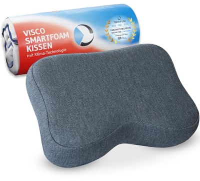 Third of Life Seitenschläferkissen Recovery Quickdry – HWS-Nackenkissen für Rücken - & Seitenschläfer, Orthopädischer Memory-Foam mit Bambus-Aktivkohle, Schnelltrocknend & thermoregulierend