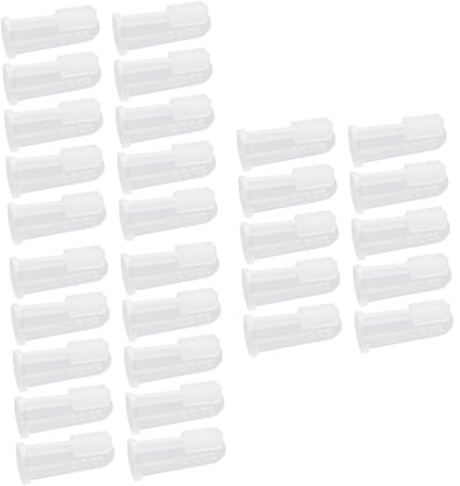 minkissy 30 zahnbürste Haustierbürste Reinigungsbürste für Haustiere Haustier-Fingerbürste Mundbürste für Haustiere Weiß Reinigungsmittel