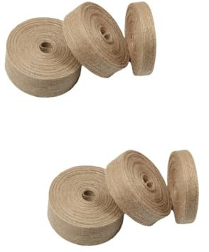 Operitacx 6rollen Jute-bastelband Natürlicher Burlap-rollstoff Für Hochzeiten Wreaths -projekte Und Partydekoration Langlebig Und Vielseitig Einsetzbar