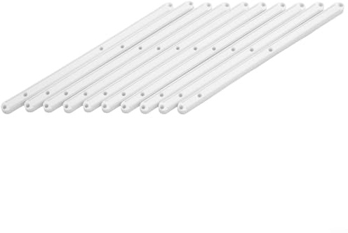 Schubladenschienen Ersatz, 10 Kunststoff-Schubladenschienen für Schubladen oder ausziehbare Schränke für Tastaturablage, Schrank, Küche (weiß, 298 mm)