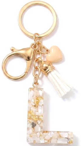 Vorysum Schlüsselanhänger Buchstabe Anhänger Marmor Harz Mit Anfangsbuchstaben Mädchen Schlüsselringe Herzförmig Personalisiert Frauen Keychain A-Z