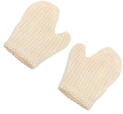 WOONEKY 2stücke Peeling-badehandschuhe Für Körperpeeling Und Rückenreinigung Aus Natürlichem Sisalmaterial Für Camping Und Reisen Geeignet