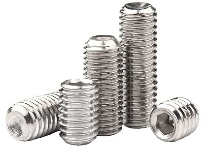 Vite di arresto, vite di arresto a brugola Vite M2 M2.5 M3 M4 M5 M6 M8 304 in acciaio inox esagonale con esagono incassato, punta a tazza, fai da te, set di maniglie for porte, bullone for rubinetto(2