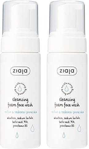 Ziaja Limpiador Facial en Espuma para Pieles Sensibles y Propensas Al Enrojecimiento 150ml (Paquete de 2)