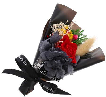 ABOOFAN - Dauerhaft Konservierter Rosenblumenstrauß Elegante Deko-geschenkbox für Valentinstag und Hochzeit