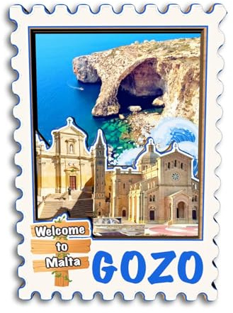 Quwsne Magnete da frigorifero Gozo Malta magnete da frigorifero souvenir da viaggio in città regali turistici 3D classici punti di riferimento artigianali fatti a mano decorazione della casa -3982