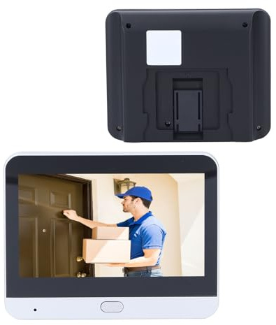 Camera da Campanello Video Wireless con un Monitor da 4,3 , Telecamera di Sicurezza HD da 3 MP 1080p, Rilevamento del Movimento PIR, Angolo di Visualizzazione a 160 °