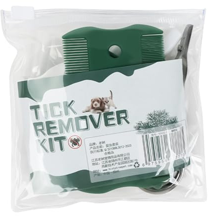 Jingmiger Extracteur de tiques pour Chiens - Kit de Pince Anti-puces pour Chatons - Kit d'outils Portables pour puces et tiques pour la Maison, Les Voyages et Plusieurs Animaux domestiques