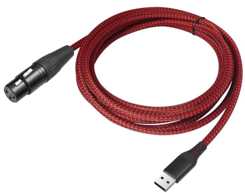 Fangxuee USB C à XLR Cable USB vers XLR Microphone Connexion Adaptateur de Câble Audio Ordinateur