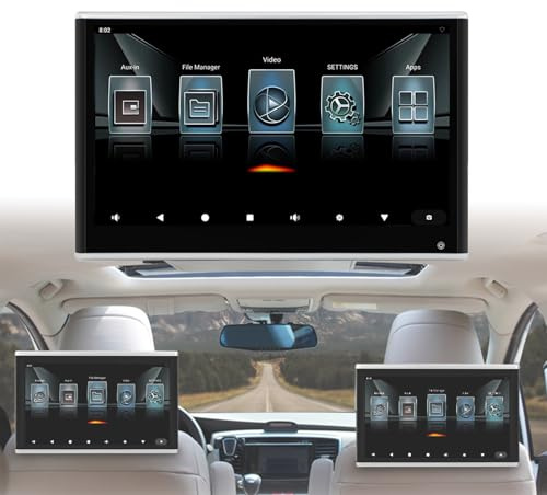 Car Headrest Video Player, 11.6-inch Touch Screen, 1+32GB, Support 4K, WiFi, HDMI Input, FM, USB, Music Video Player, Car Rear Seat TV, Children's Entertainment,1pcs