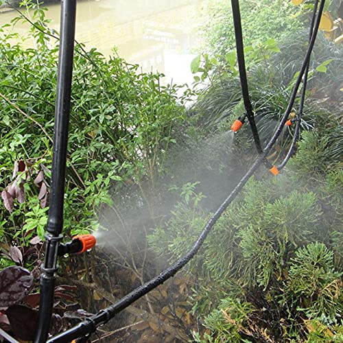KIMISS Kit de Riego por goteo: de Manguera de Pulverización Automatizada de 15 M/49,2 Pies para Riego de Jardines sin Esfuerzo y Control de la Humedad del Suelo