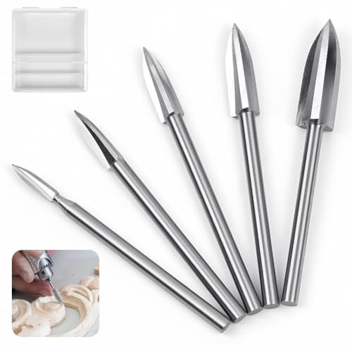 NUTKIT Juego de 5 Brocas para Madera de Acero Rápido