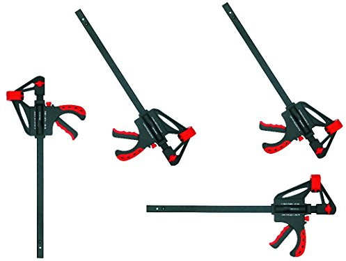 Proteco-Werkzeug® Set 4 Stück Schnellspannzwingen 300 mm x 93 mm Einspanntiefe Einhandzwingen Spreizzwingen Spannzwingen Schraubzwingen