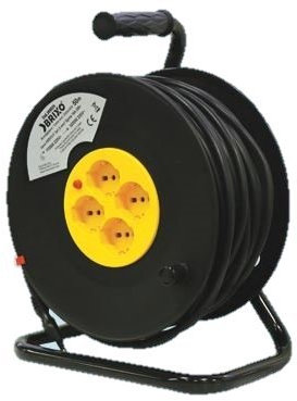 Avvolgicavo 50 mt. 4 Prese 2P+T 10/16A bipasso/Schuko