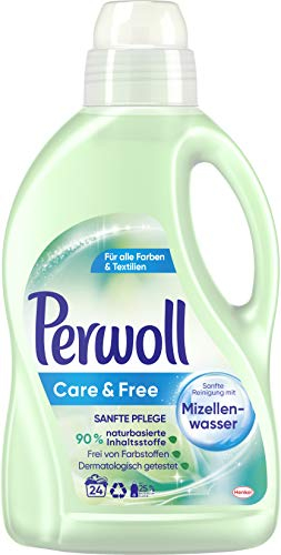 Perwoll Care und Free, Feinwaschmittel, 160 (8 x 20) Waschladungen, mit Mizellenwasser für empfindliche Haut und Allergiker geeignet