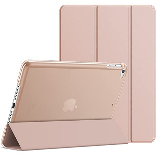 JETech Case for iPad mini 5th Gen (2019), Rose Gold | Slim Translucent Back Design, Tri-Fold Stand, Auto Wake/Sleep, Lightweight Shockproof Cover