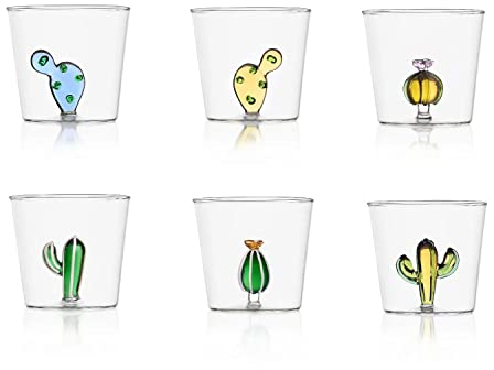 Ichendorf Desert Plants Bicchiere Tumbler 35 Cl Set 6 Pz Colori Assortiti