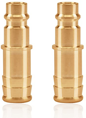 2stk Druckluftkupplung DN13 Tülle Messing Druckluftkupplung 13mm Kupplungsstecker Schlauchanschluss Kupplungsdose Schlauchstecker Ventilsteckdose Gewindestecker