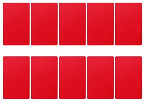 Aluminium Visitenkarte Blanko Eloxiert Plaque Platte Dünn zum Gravieren Diy Handwerk 50 Stücke 0 2Mm (Rot)