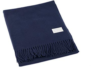 Ritter Decken Luzern Merino-Wolldecke 130 x 180 cm - Dunkelblau | Leichtes Plaid aus 100% Merino-Schurwolle, ideal als Kuscheldecke, Sofadecke, Wohndecke & Tagesdecke, Made in Germany