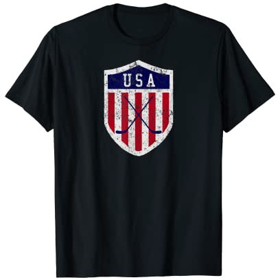 Weinlese USA Eissport T-Shirt