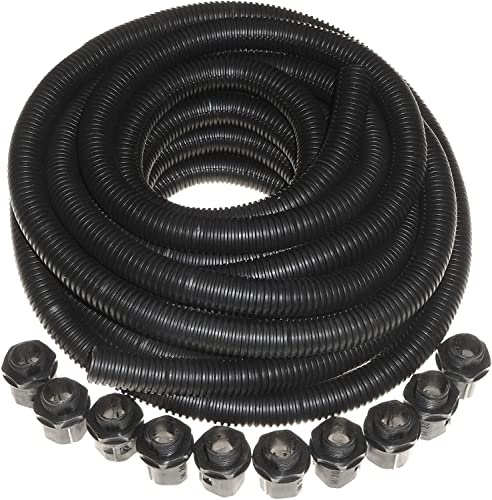 10 Metre 20mm Black Flexible Conduit Contractor Pack with Glands and Locknuts FCP20810