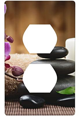 Zen-Stein-Duplex-Steckdosen-Wandplatte, elektrische Steckdosen-Abdeckplatte, klassische Gebäude-einzelne Duplex-Steckdosen-Wandplatte/Schalterplatte/Abdeckung