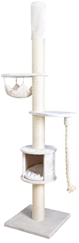 Ebi, Kratzbaum Chester, 58 x 58 x 220 – 250 cm, Creme, Katze