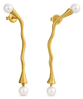 GOLDENE OHRRINGE ECLAT | Entworfen von Joidart | Eclat-Kollektion | 24K vergoldetes Metall | Murano-Glas