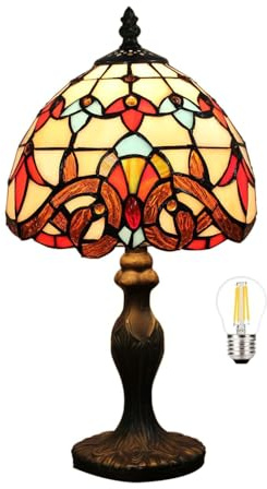 Bidesen 8 kleine Blumen Blume Pastoralen Tiffany-Stil Tischlampe Nachttischlampe Schreibtischlampe Wohnzimmer Bar Lampe(Color:6-A)
