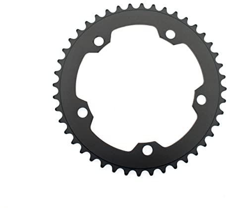 Kettenblatt 39T 44T 48T 53T 130 BCD Kettenblatt Rennrad Fixed Gear Fahrrad Faltrad Kettenrad Einzelnes Fahrrad Kettenblatt Fahrradteile FahrradkettenbläTter (Color : 44T Black)