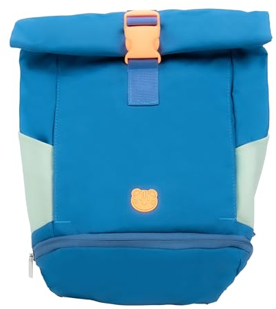 for you Rolltop Rucksack Mint Tiger für Kinder - Kinderrucksack mit Brustgurt - Aus recyceltem Material - Ab 3 Jahre - 8-10 L- Nachhaltig & Wasserabweisend - Rollrucksack mit viel Stauraum