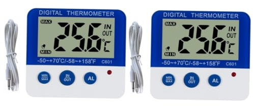 ABOOFAN 2 Stk Außentemperaturanzeige Feuchtigkeitsmesser Innen Mini-hygrometer Raumthermometer Innen Drahtloses Außenthermometer Berührungsempfindlicher Bildschirm Elektronisch