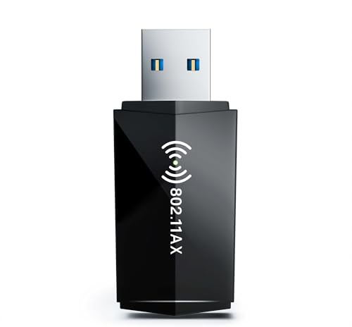 Nineplus USB WiFi Adapter for PC Desktop - WiFi 6 AX1800Mbps 5GHz 2.4GHz USB 3.0 Wireless Wi-Fi Network Adapter for Desktop Computer Laptop with High Gain Wi-Fi Antenna Supports Win11/10