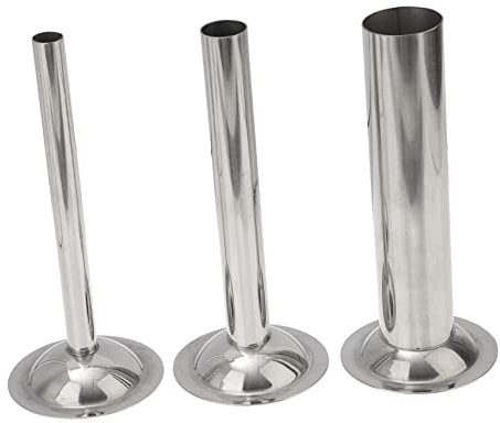 UTHCLO 3PCS Sausage Stuffer Tubes Size 8 Stainless Steel Sausage Filler Nozzles for Meat Food Compatible Easy to Clean
