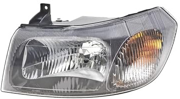 EDA PREMIUM auto Fari anteriori Sinistra 1232644 compatibile per FORD TRANSIT 2000-2002 senza motore per correzione assetto fari, scuro, H4, ECE
