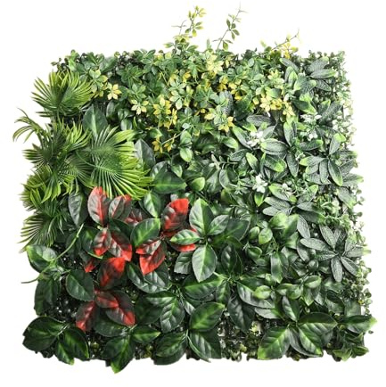 Cloudpower Kunstpflanze 50x50cm Wandpflanze Blume Wanddekoration Künstliche Heckenpflanze Wand Grass Wall Panel für Heimdekoration Outdoor Garten Hinterhof Hochzeitsdekoration