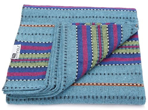 Decke aus 100 % Baumwolle, Überwurf für Sofa, Sofa, Mehrzweck, Strand, Fitnessstudio, Yoga, Reisen, Camping, Picknick-Matte, bunte Möbel, Sofa, Stuhl, multifunktional, für den Außenbereich,